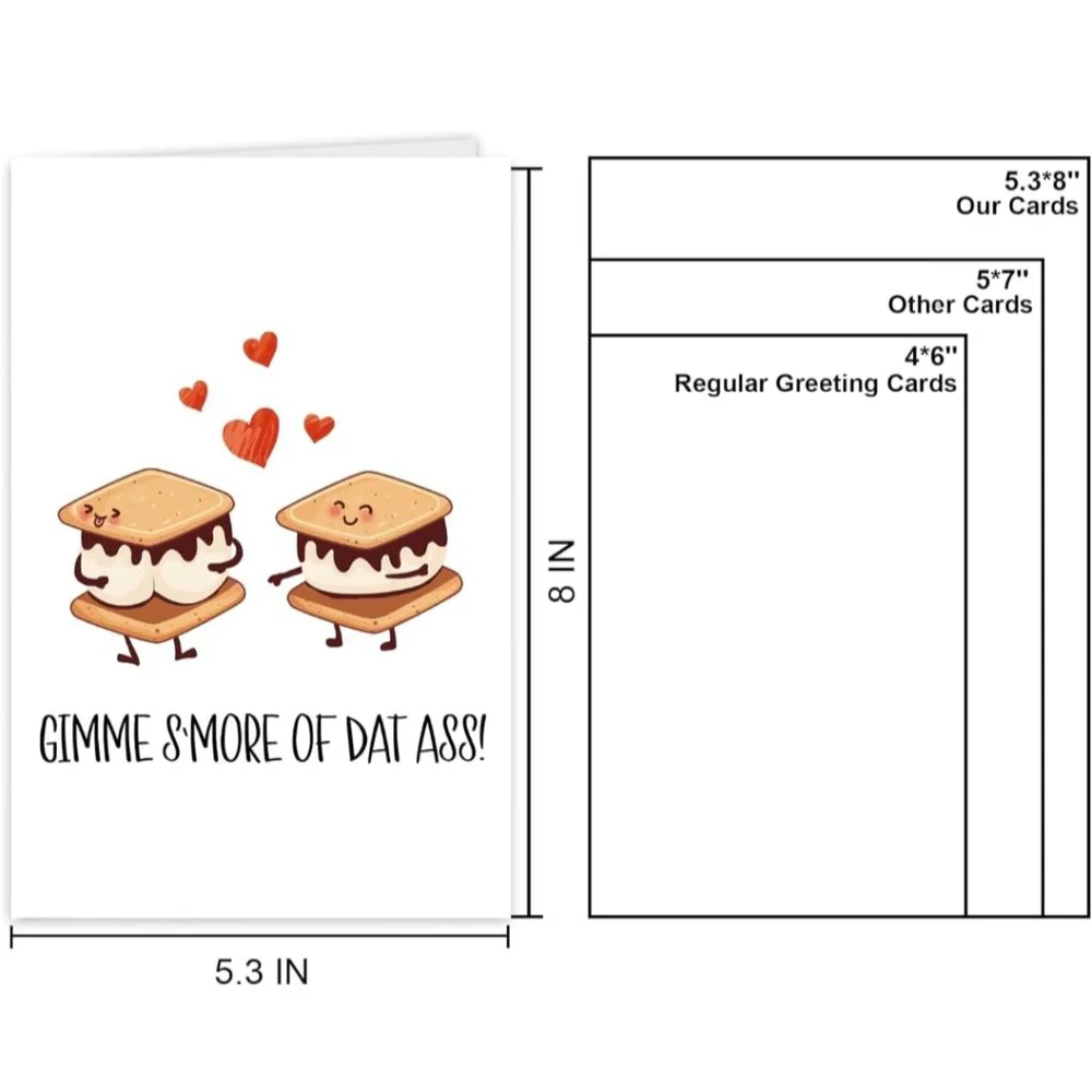 Unbranded Unisex Greeting Card 5.3 x 8 inches‎ White
